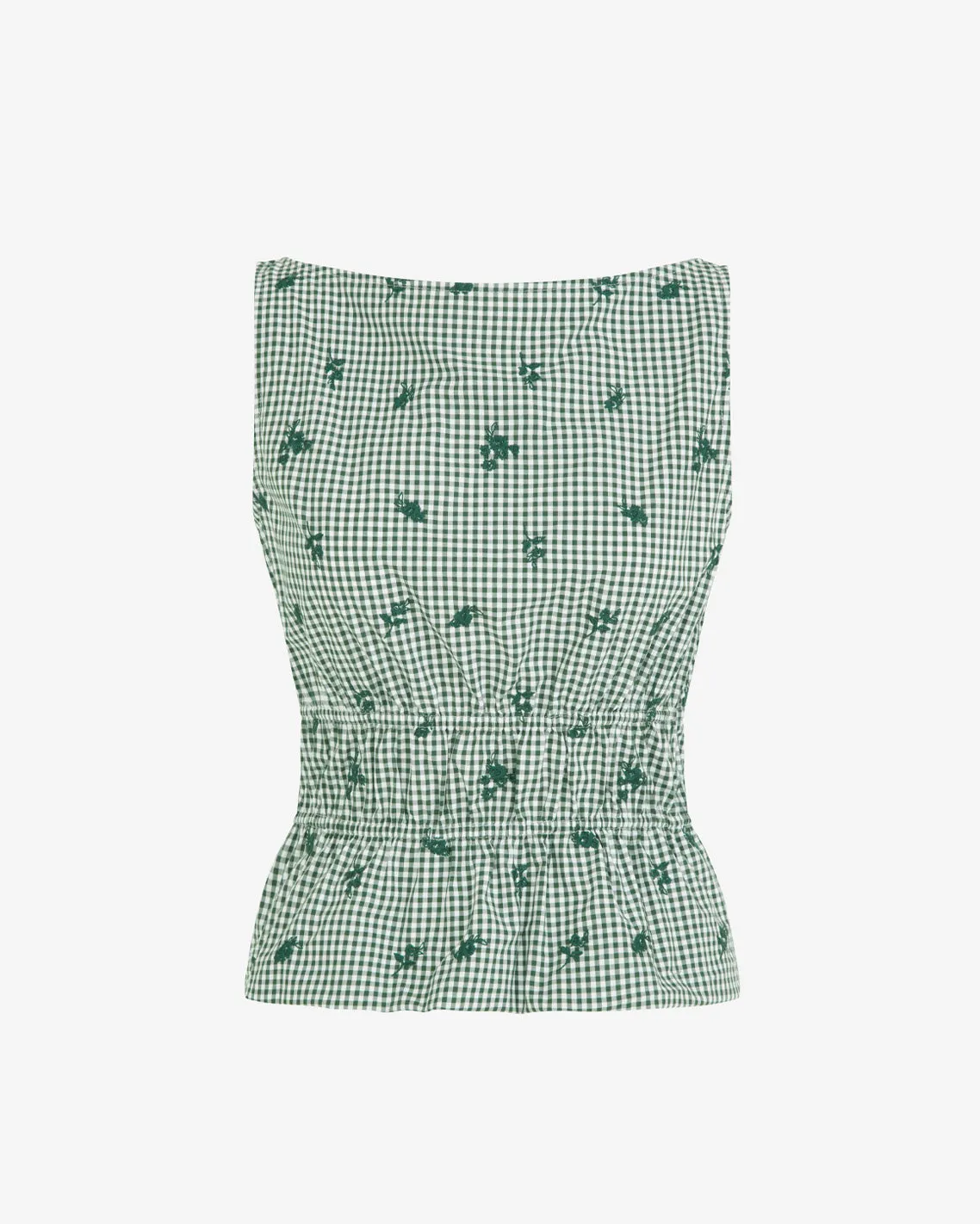 Sleeveless Top in Green Gingham sold by Draper James product image thumbnail 5