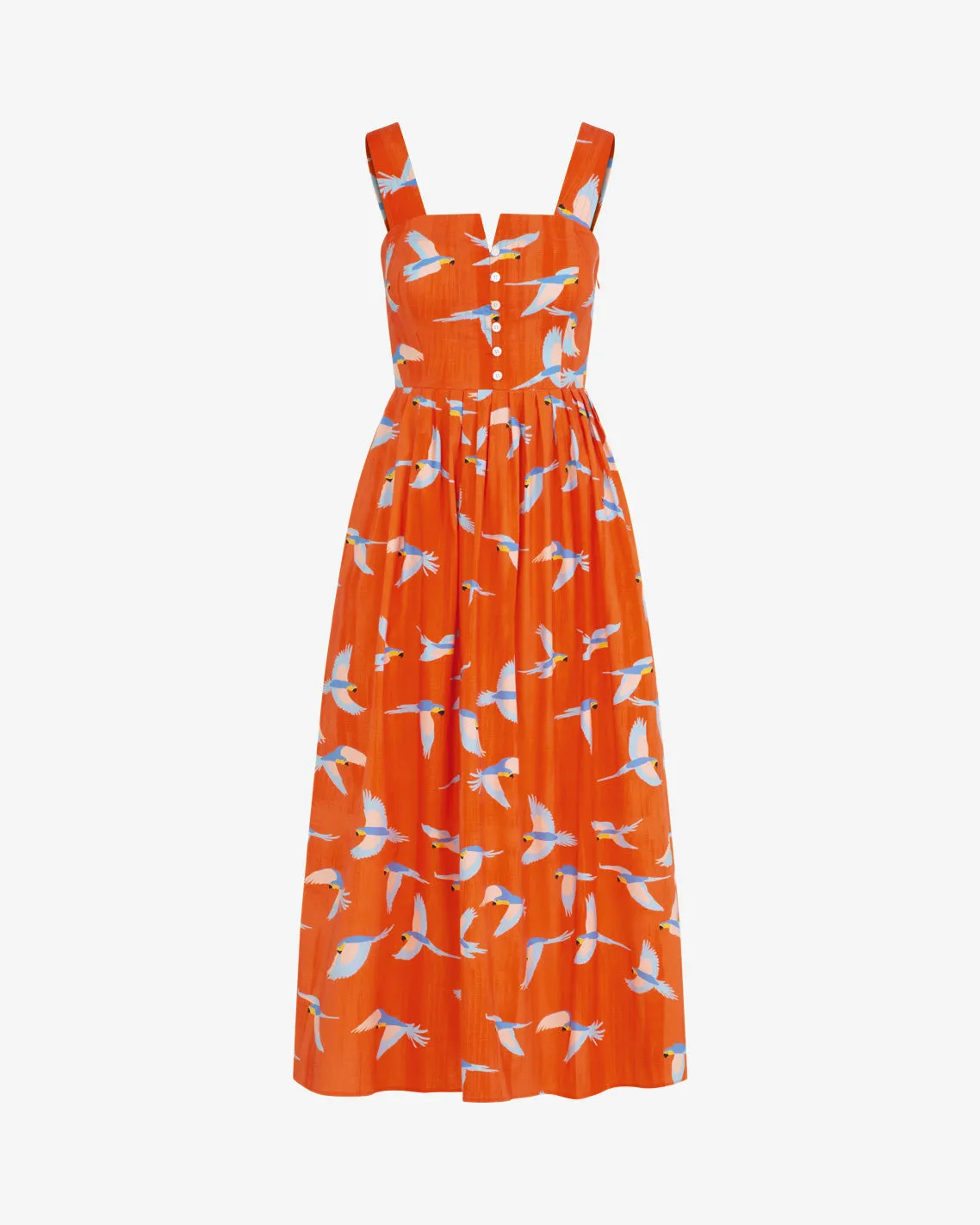 Esme Midi Dress in Parrot Print sold by Draper James product image thumbnail 4