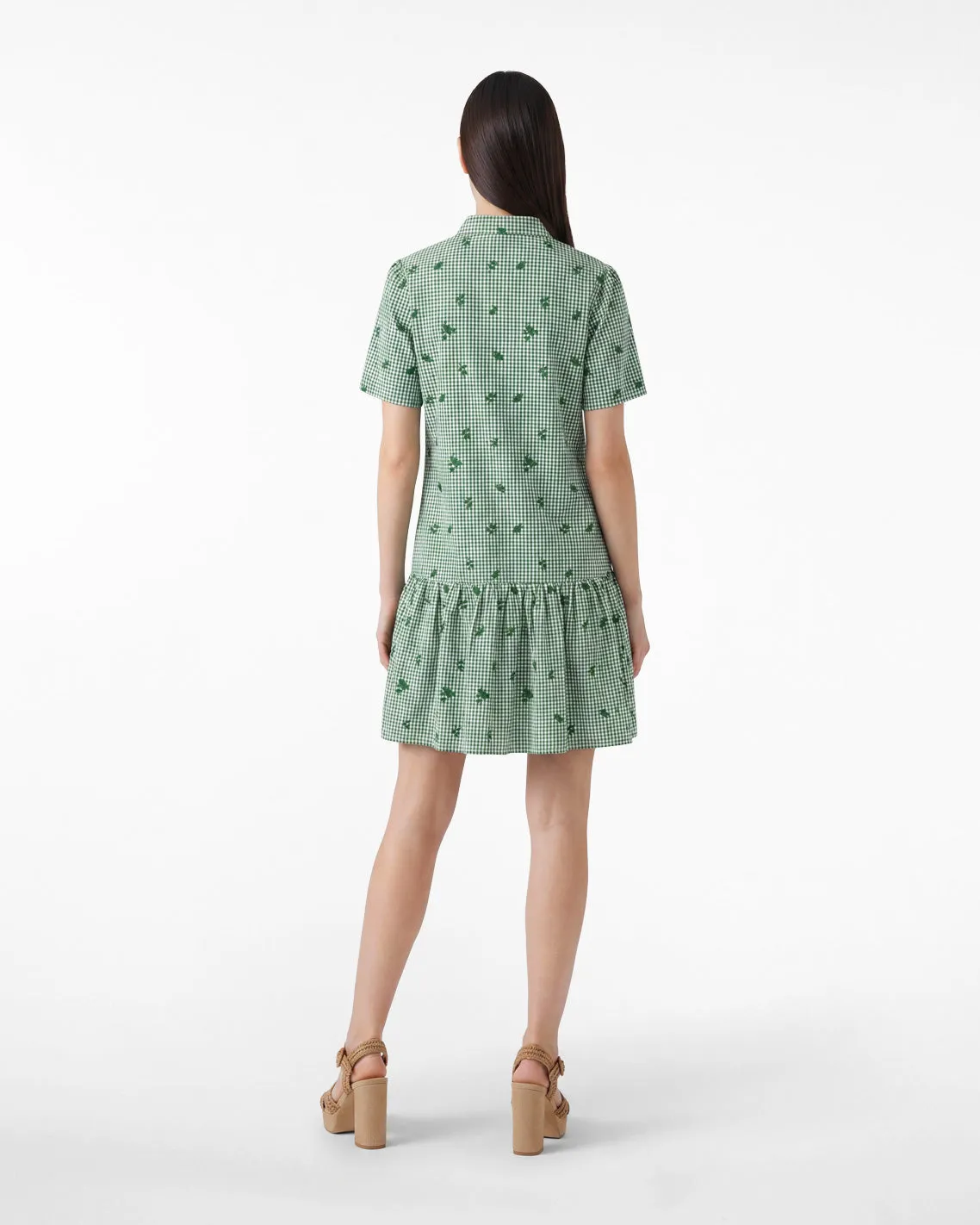 Molly Mini Dress in Green Gingham sold by Draper James product image thumbnail 3