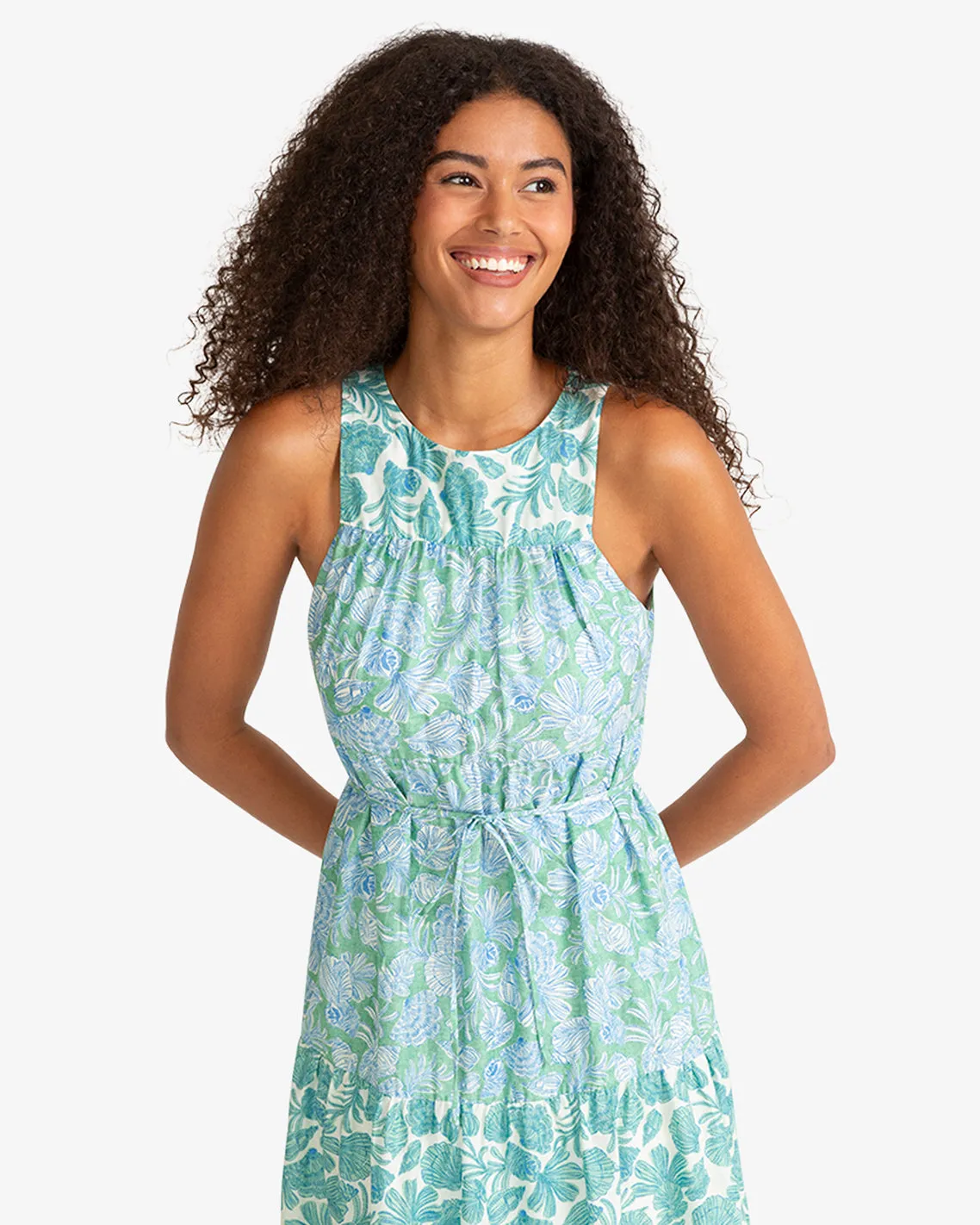 Marlow Two Tone Shell Midi Dress sold by Draper James product image thumbnail 4