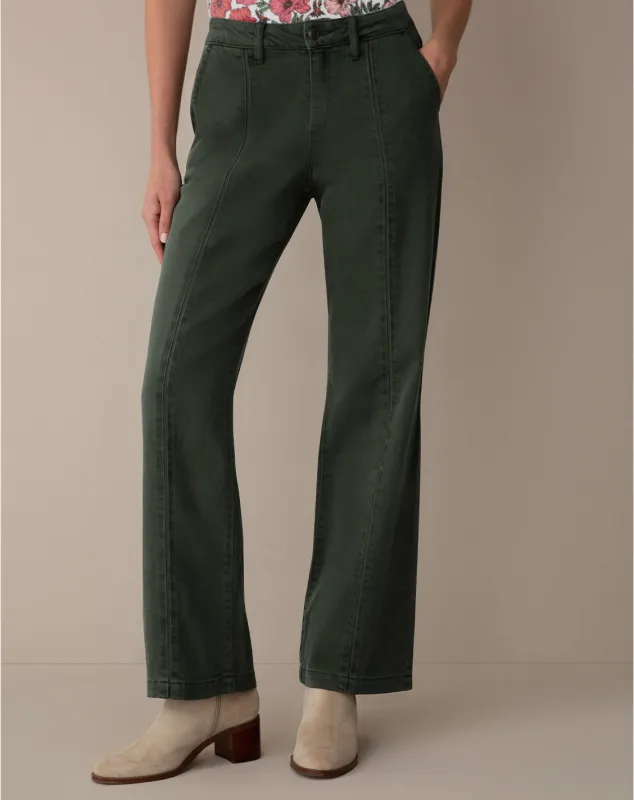 Pants in Dark Green made by Draper James