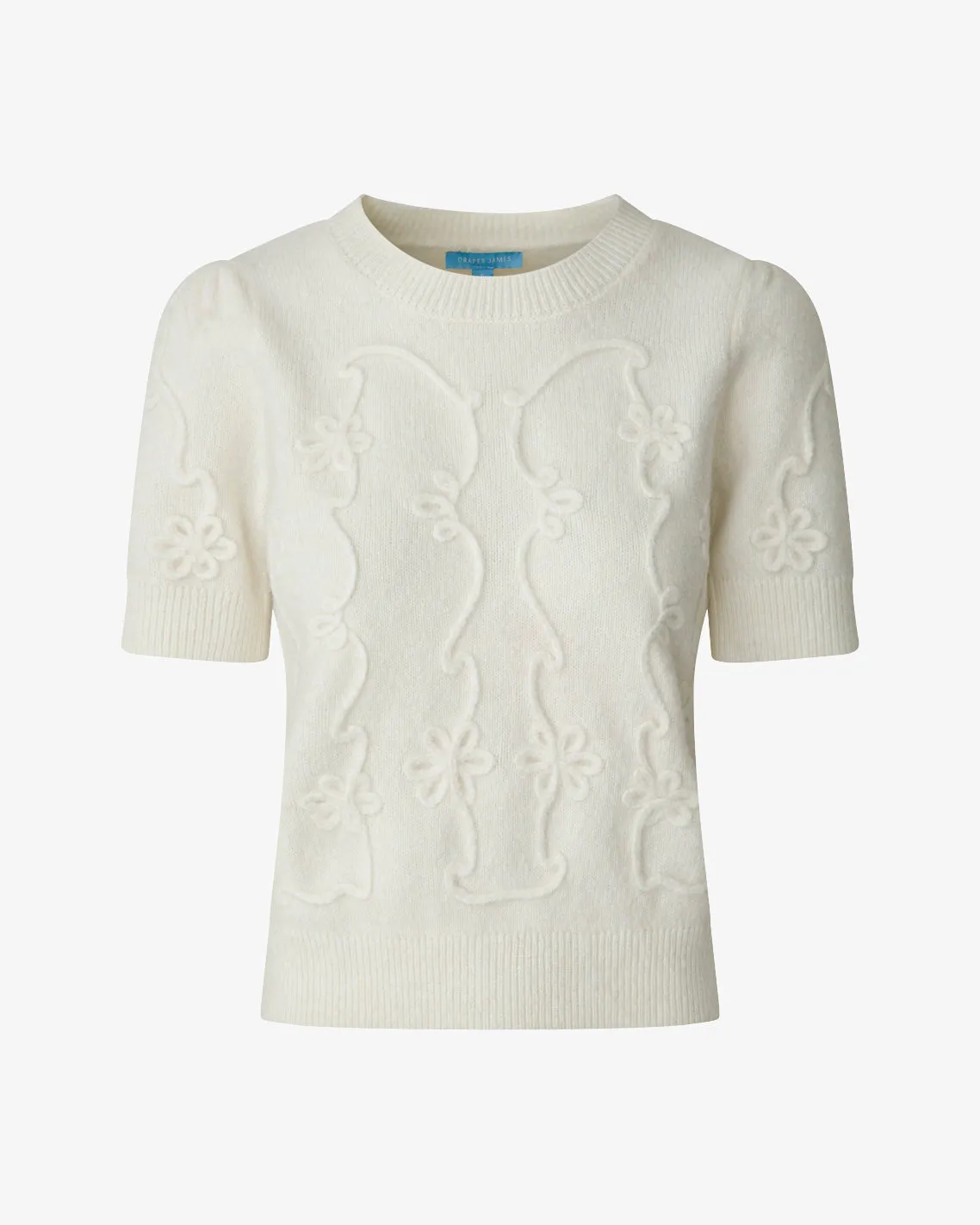 Short-Sleeve Sweater in Ivory sold by Draper James product image thumbnail 5