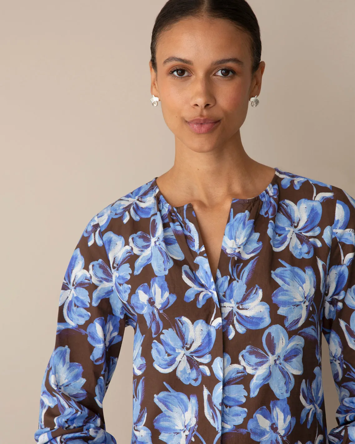 Brittney Mini Dress in Twilight Blooms sold by Draper James product image thumbnail 2