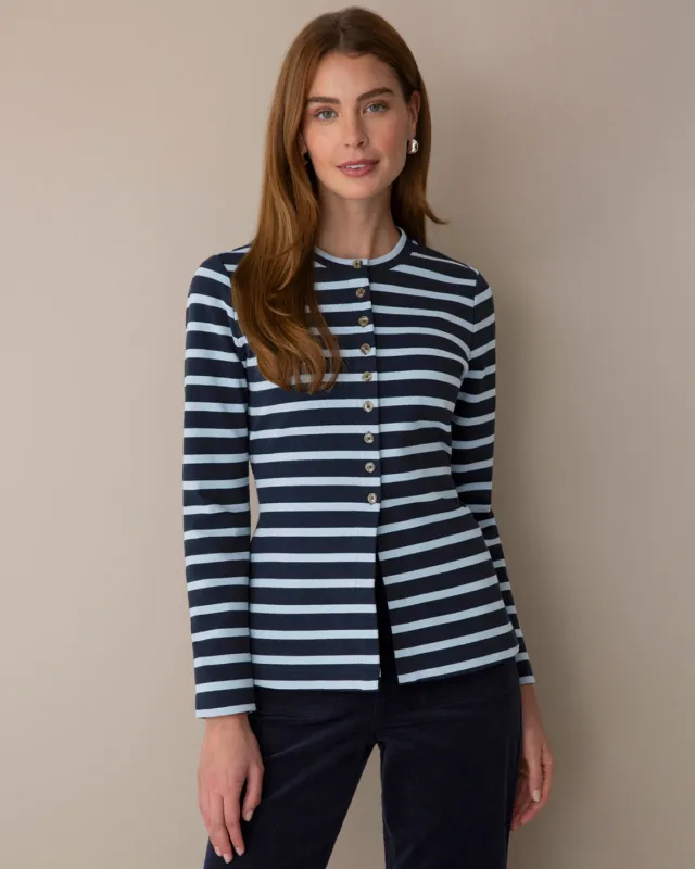 Long Sleeve Top in Bateau Knit made by Draper James