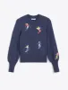 Crewneck Sweater in Embroidered Skier sold by Draper James