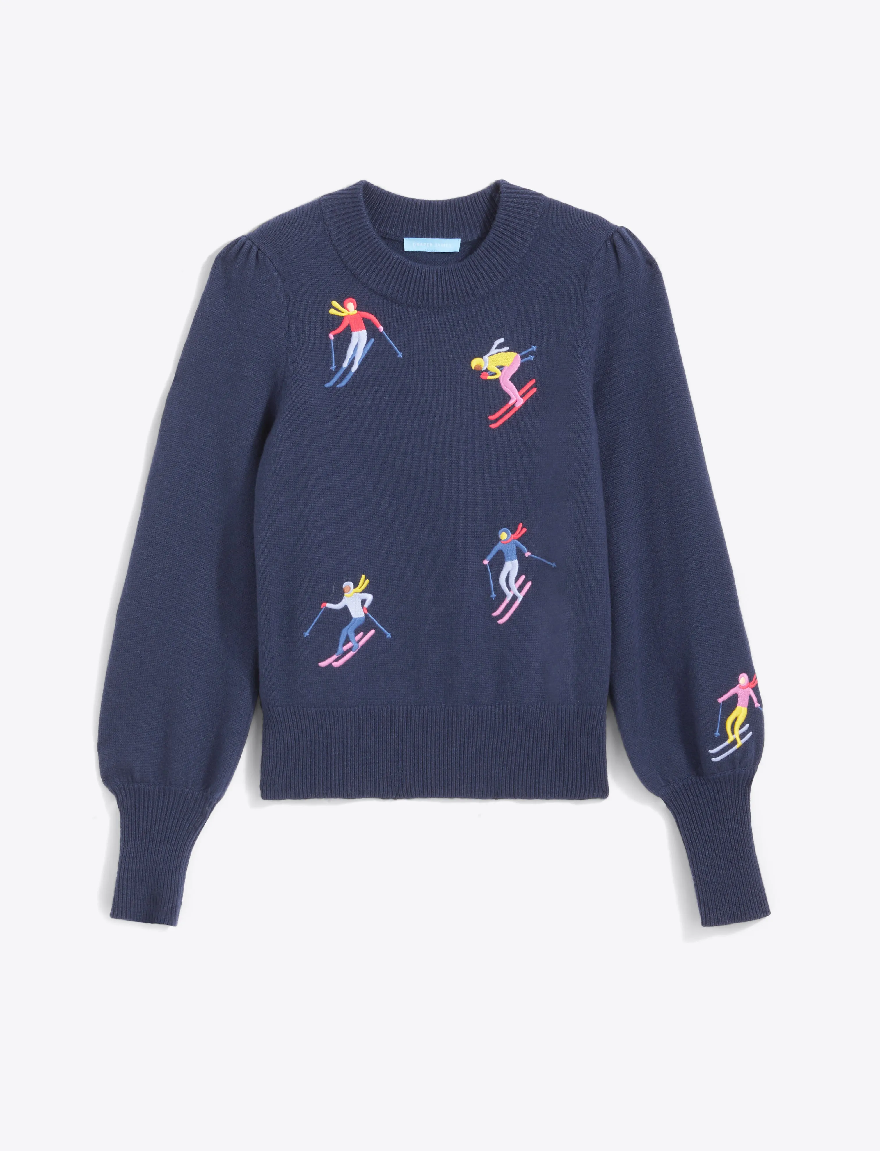 Crewneck Sweater in Embroidered Skier sold by Draper James product image thumbnail 2