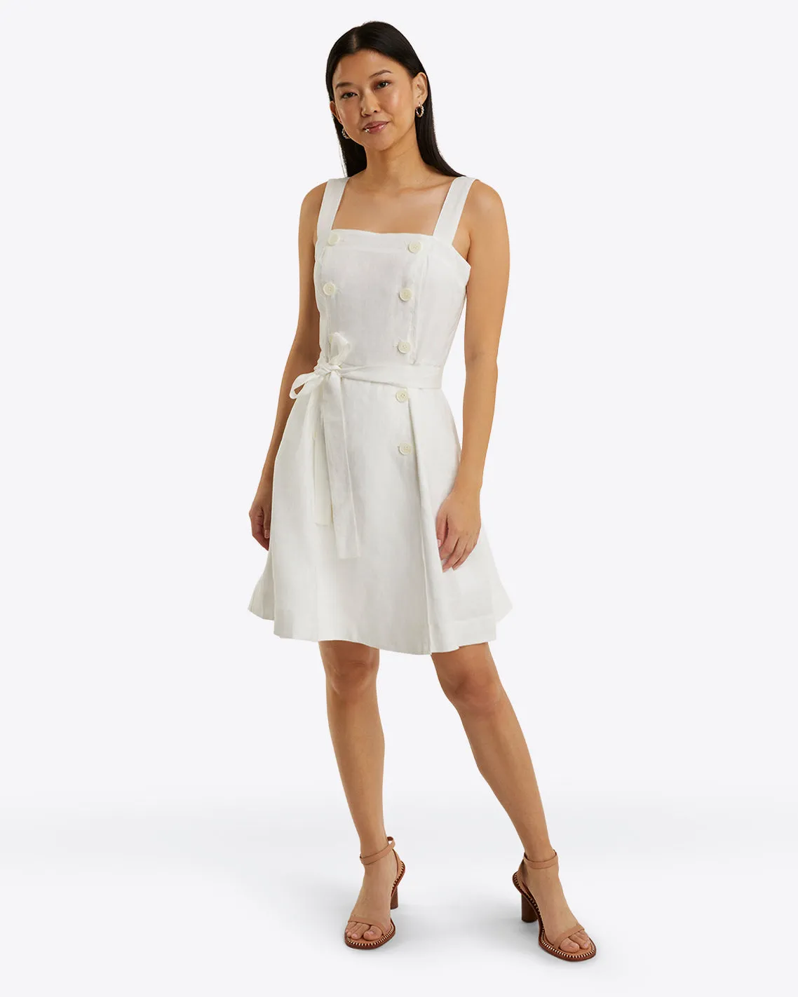 Kylie Love Circle Mini Dress in Linen sold by Draper James product image thumbnail 4