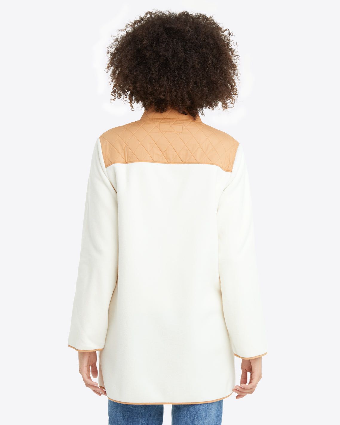 Button Down Fleece Coat in Ivory sold by Draper James product image thumbnail 4