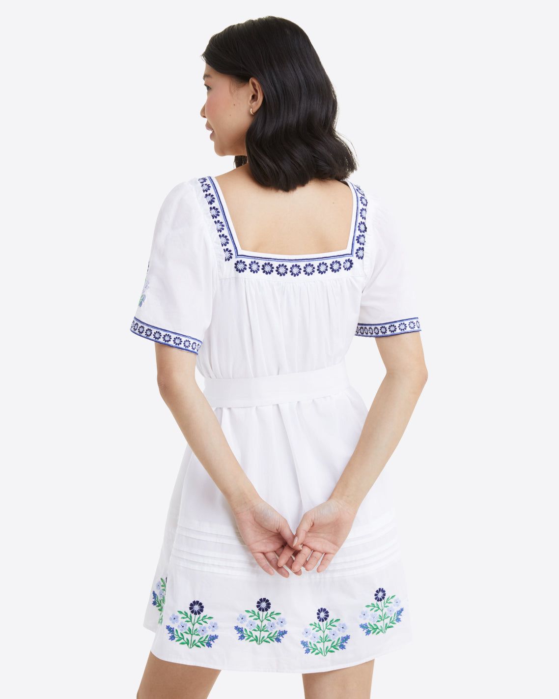 Maren Mini Dress in Floral Embroidery sold by Draper James product image thumbnail 4