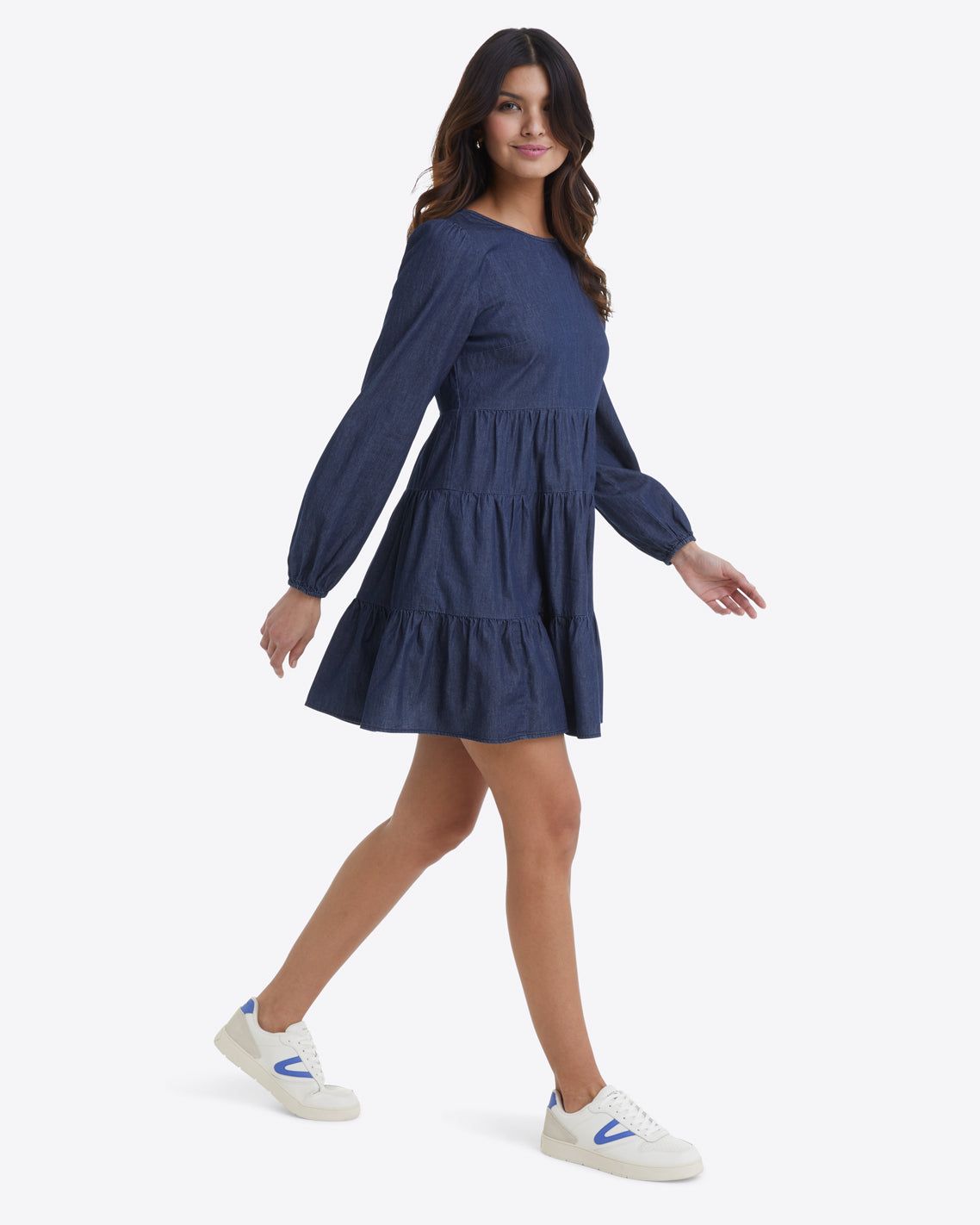 Pam Babydoll Dress in Dark Wash sold by Draper James product image thumbnail 5