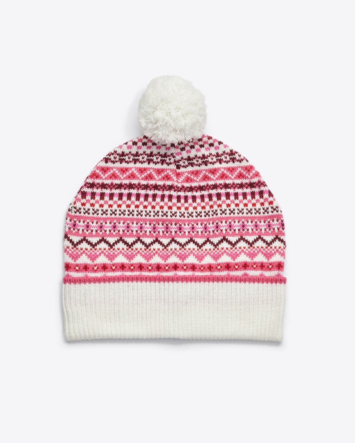 Fairisle Hat with Pom Pom in Pink sold by Draper James