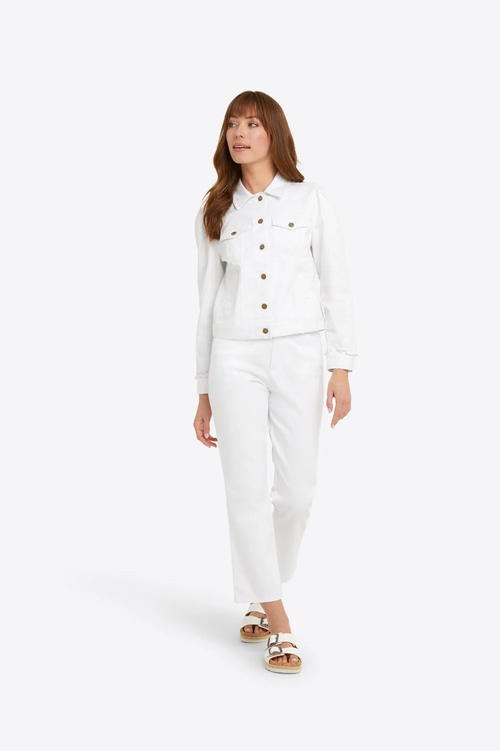 White Denim Jacket sold by Draper James product image thumbnail 5