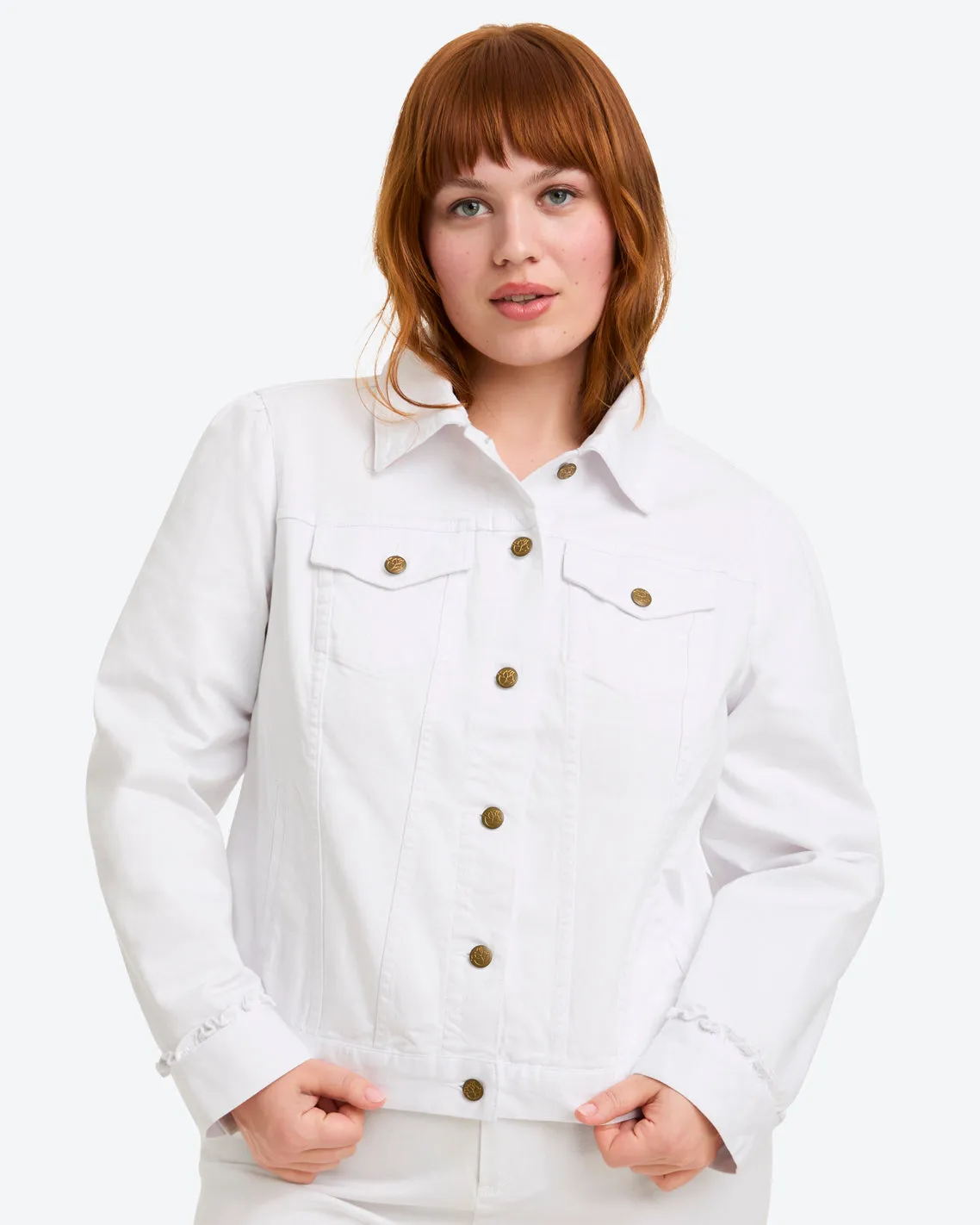 White Denim Jacket sold by Draper James product image thumbnail 3