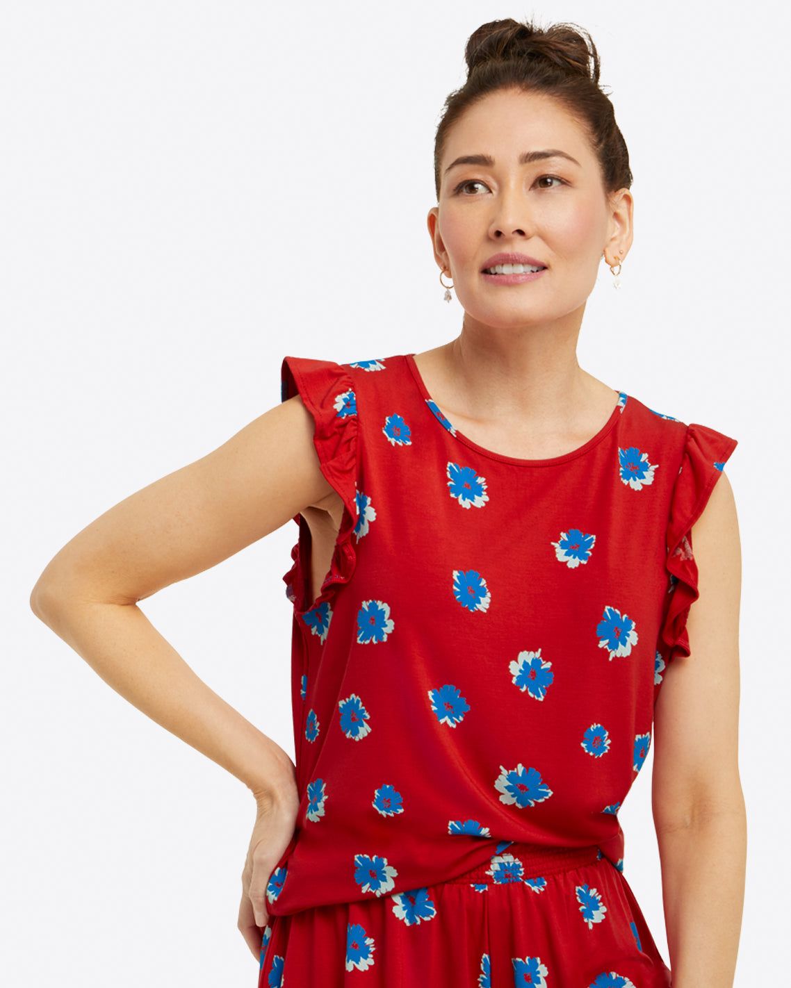 Flutter Sleeve Top in Aster Floral sold by Draper James