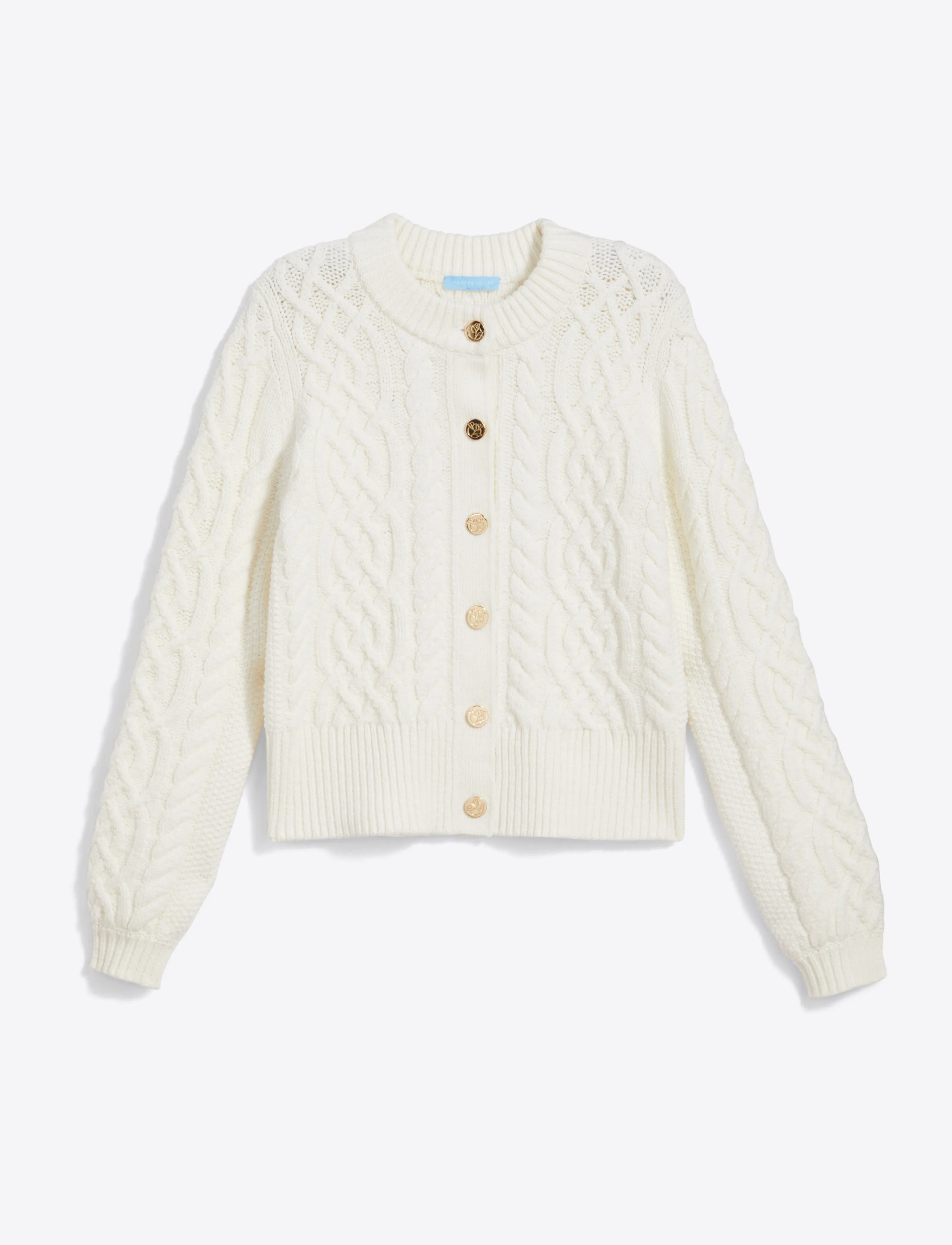 Cable Knit Cardigan in Cotton sold by Draper James product image thumbnail 2