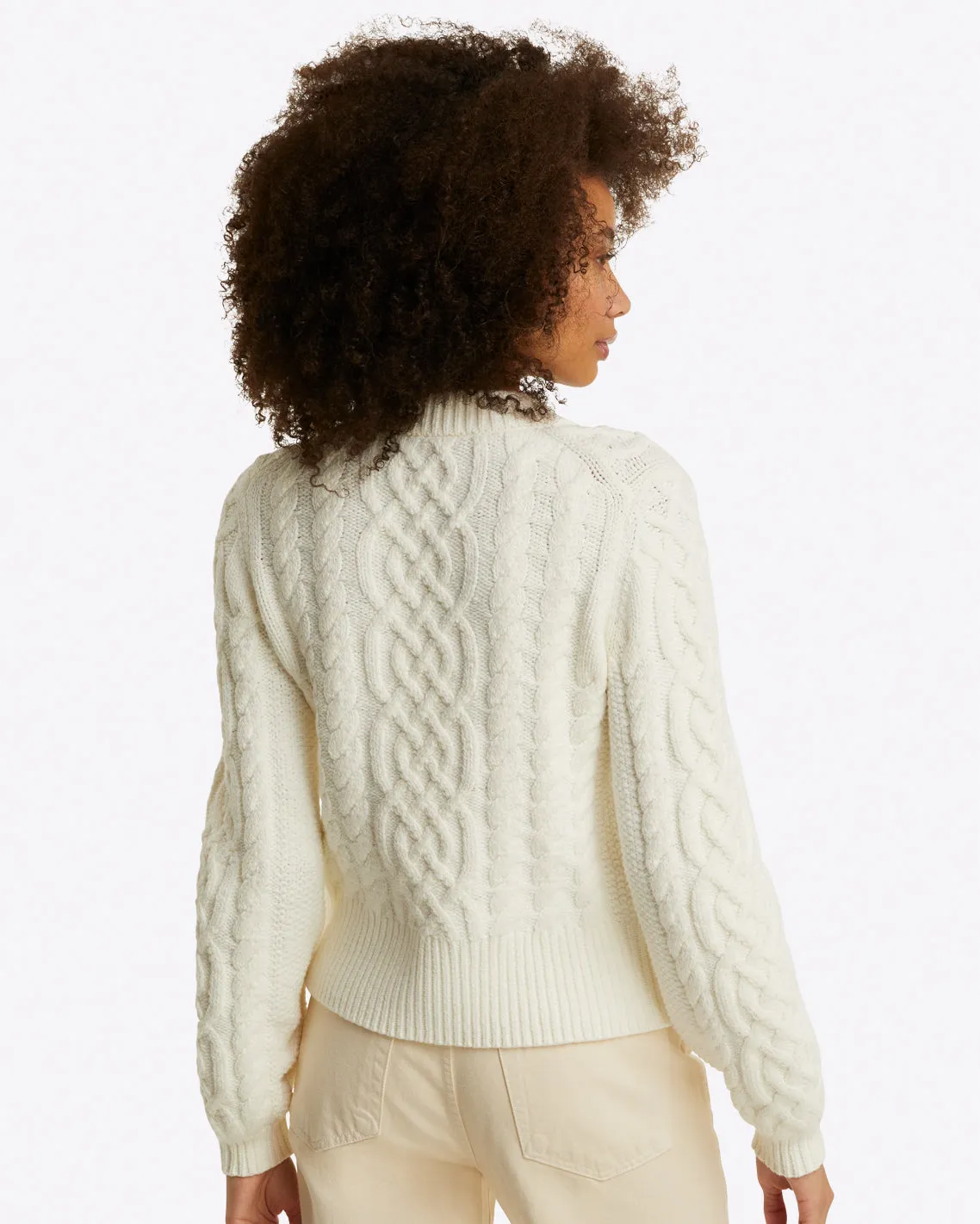 Cable Knit Cardigan in Cotton sold by Draper James product image thumbnail 3