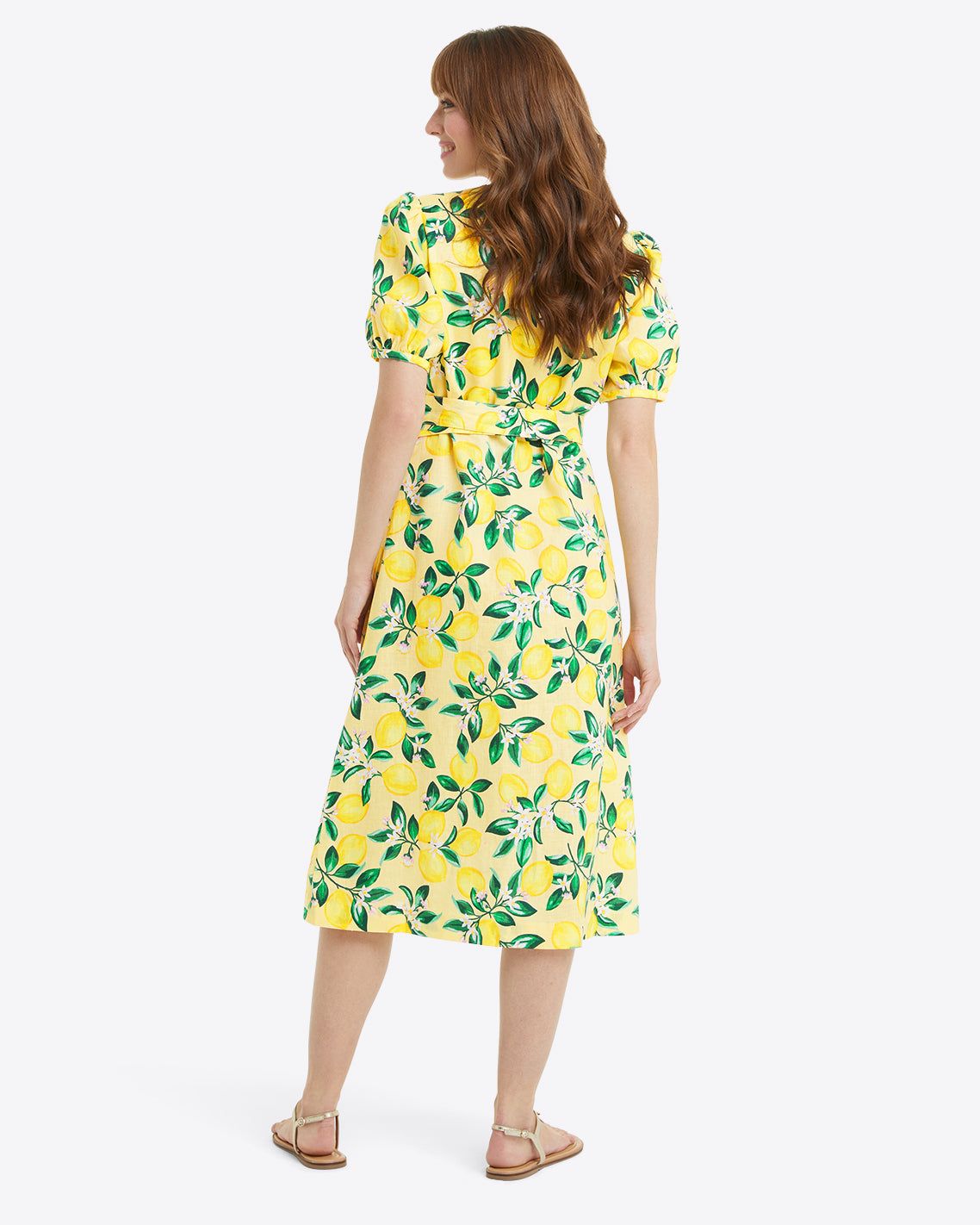 Miranda Wrap Dress in Lemon Blossom sold by Draper James product image thumbnail 4