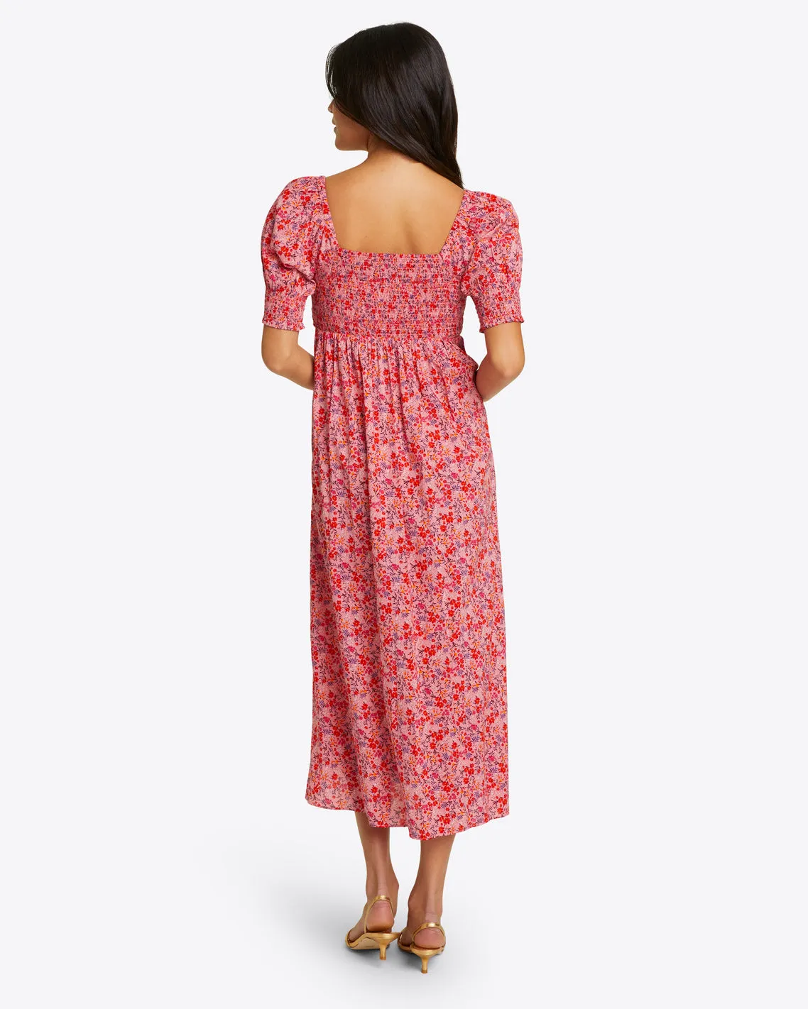 Tye Midi Dress in Pansy Floral sold by Draper James product image thumbnail 3