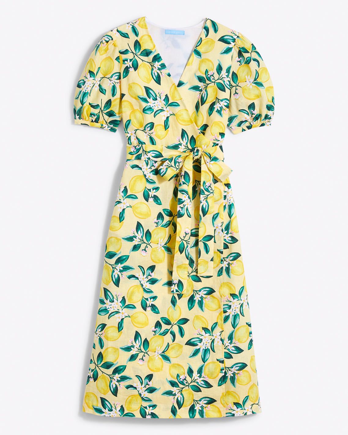 Miranda Wrap Dress in Lemon Blossom sold by Draper James product image thumbnail 2