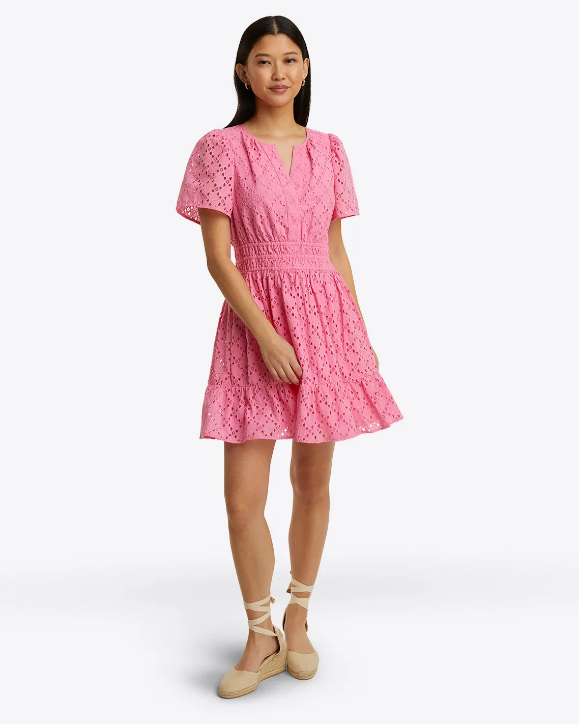 Wilson Mini Dress in Eyelet sold by Draper James product image thumbnail 3