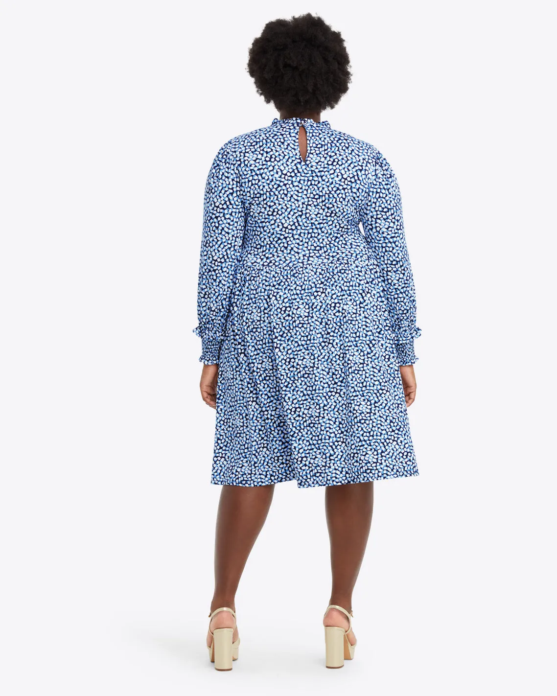 Kitty Dress in Blue Square Dot sold by Draper James product image thumbnail 5