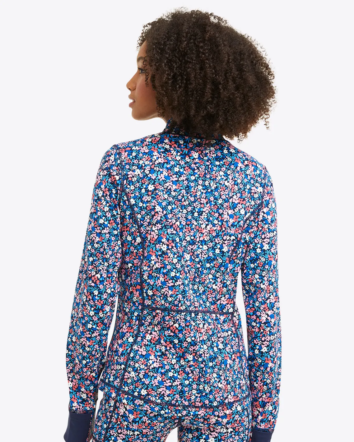 Warm Up Jacket in Allover Ditsy Floral sold by Draper James product image thumbnail 3