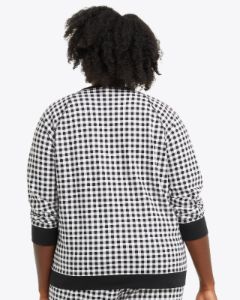 Natalie Sweatshirt in Black Gingham sold by Draper James