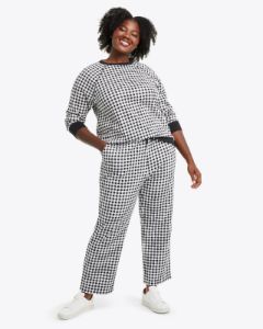 Natalie Sweatshirt in Black Gingham sold by Draper James