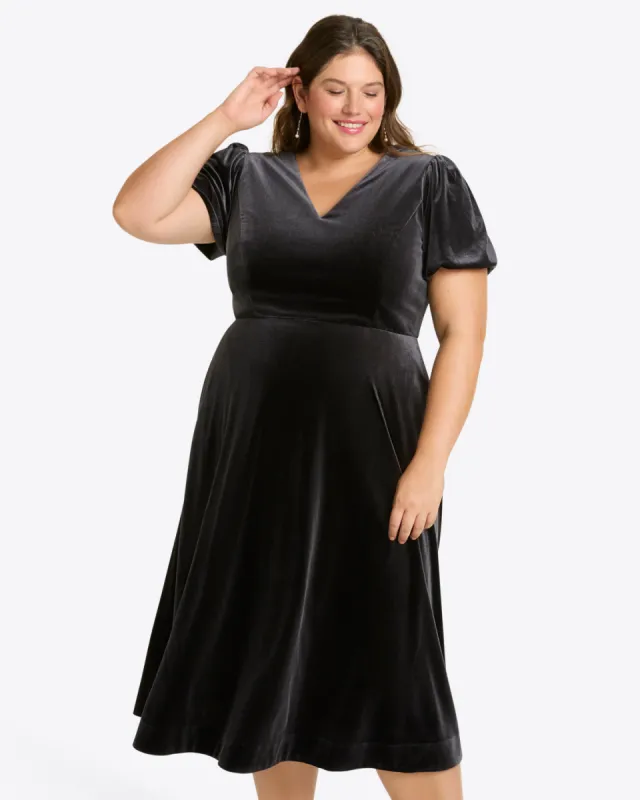 Vivienne Love Circle Midi Dress in Velvet sold by Draper James