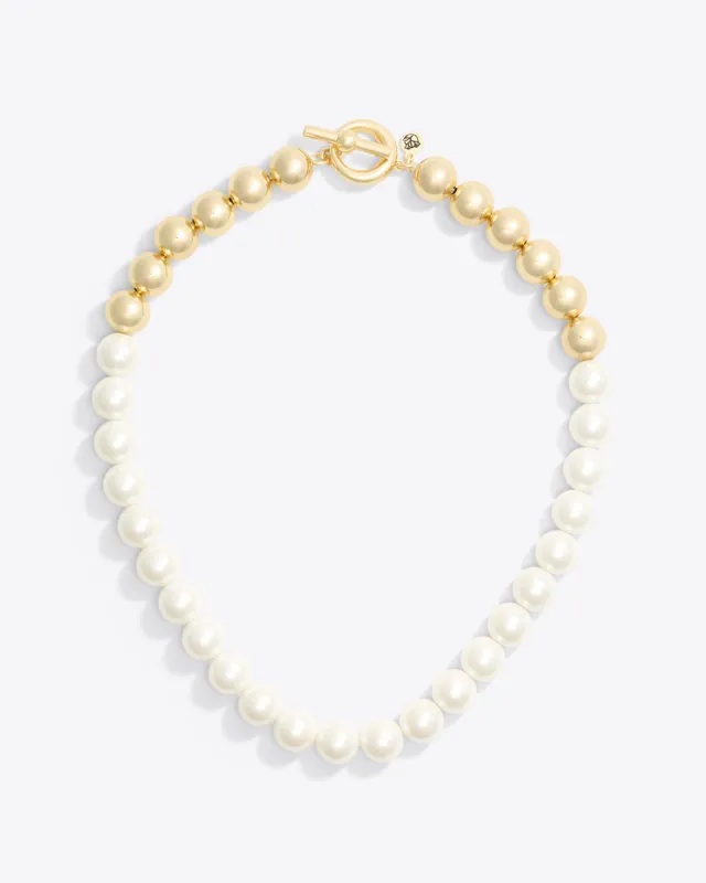 Pearl Gold Bead Necklace sold by Draper James