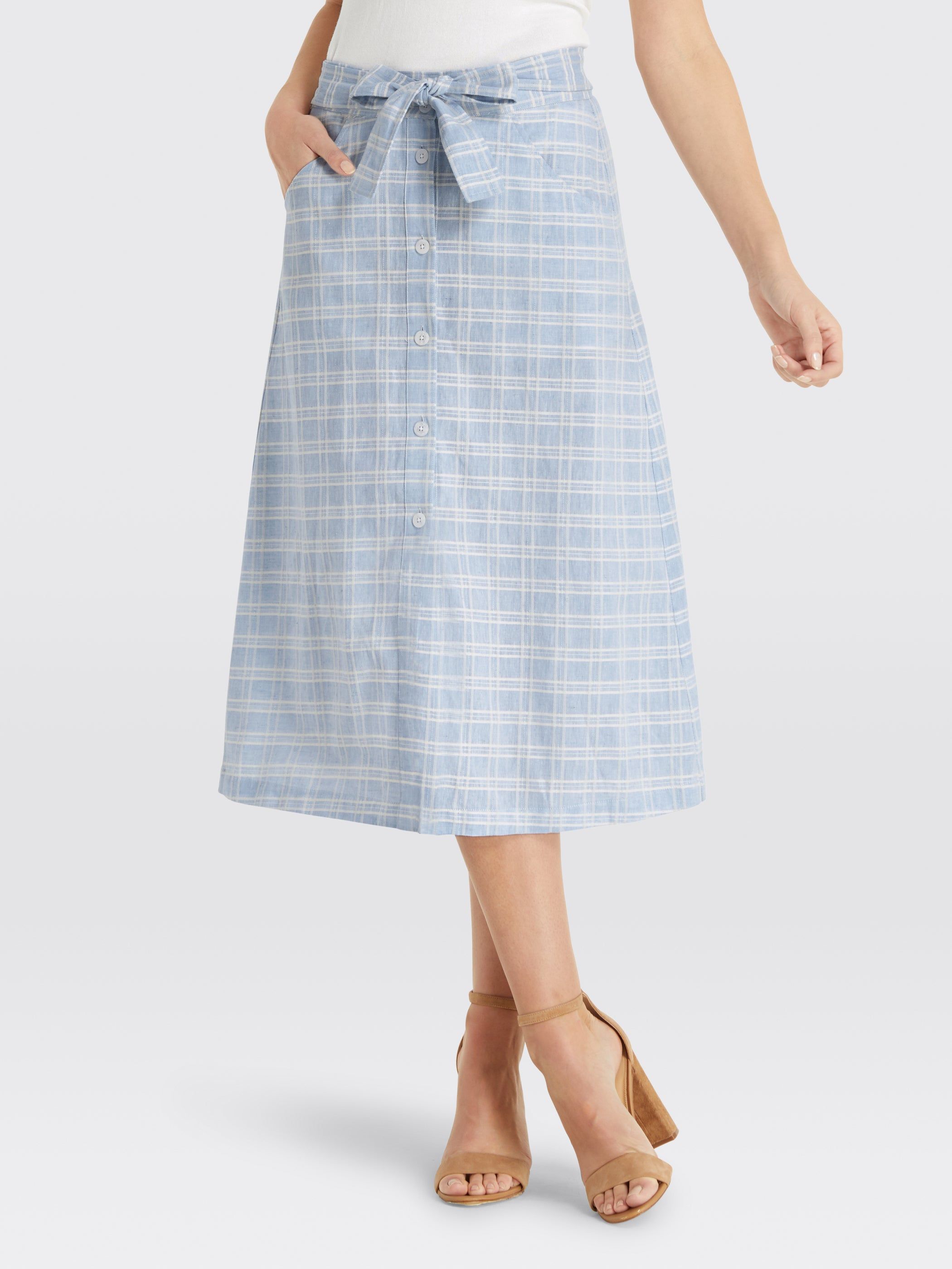 Button Front Skirt sold by Draper James