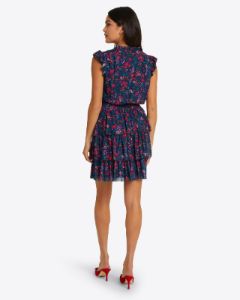 Alana Tiered Mini Dress in Twilight Floral sold by Draper James