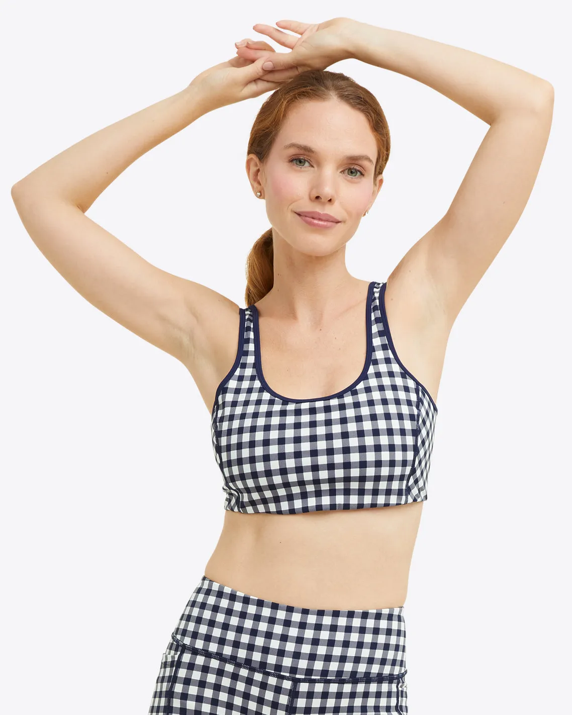 Sports Bra in Navy Gingham sold by Draper James product image thumbnail 4