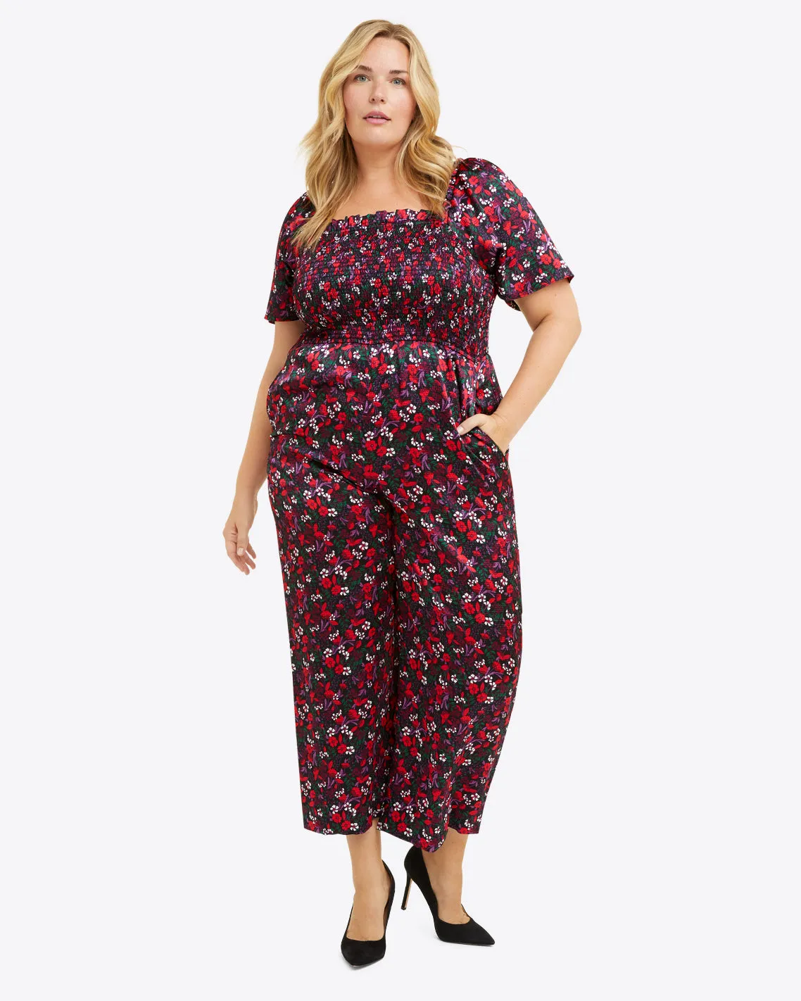 Maren Jumpsuit in Scarlet Floral sold by Draper James product image thumbnail 5