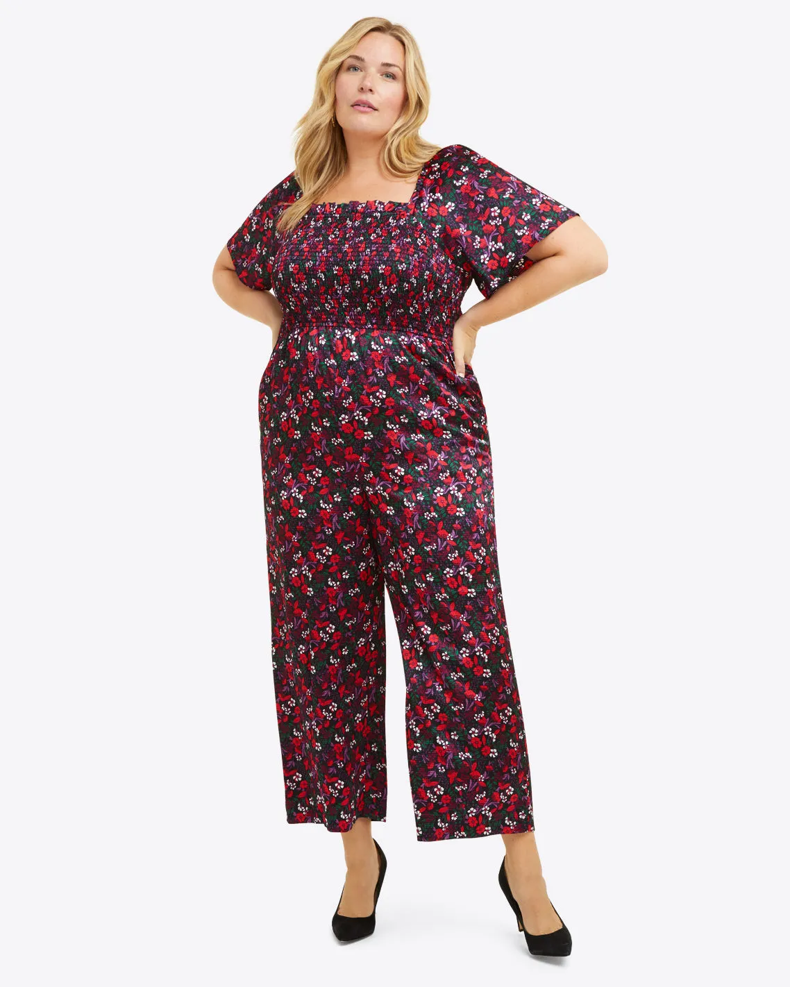 Maren Jumpsuit in Scarlet Floral sold by Draper James product image thumbnail 2