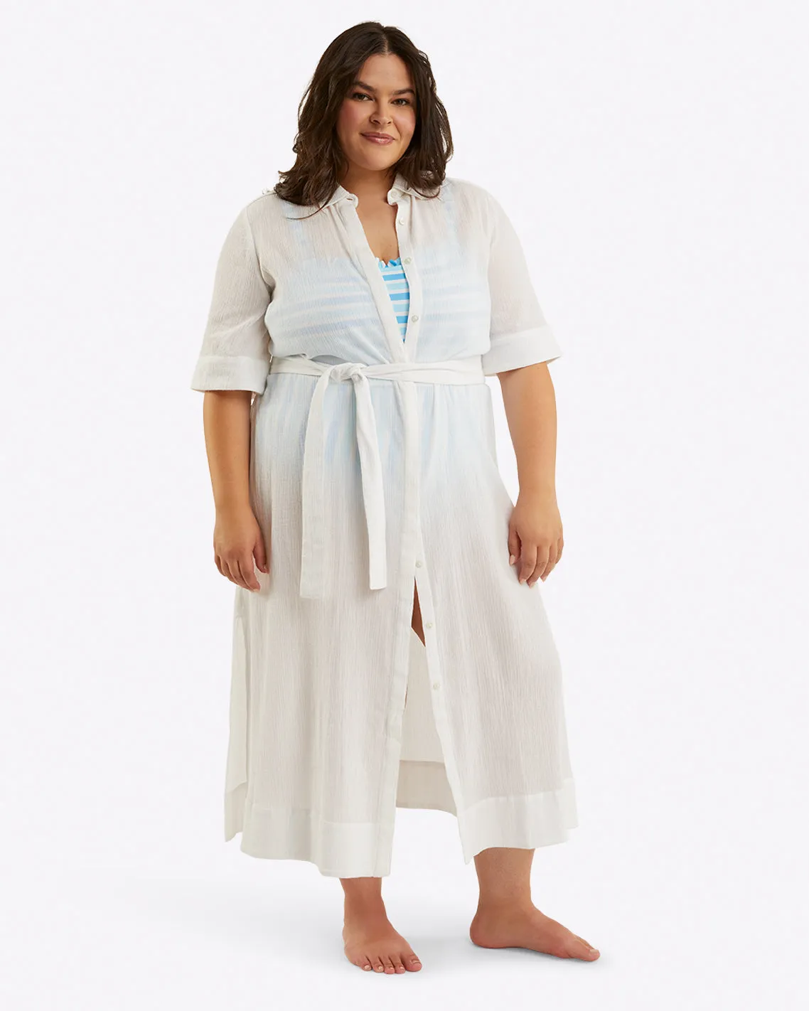 Crinkle Cotton Coverup sold by Draper James product image thumbnail 3