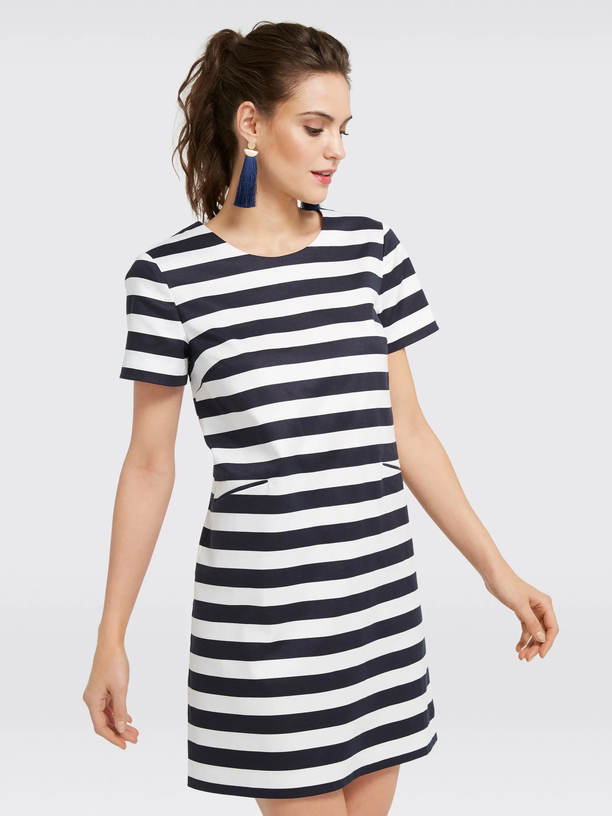 Stripe Shift Mini Dress sold by Draper James
