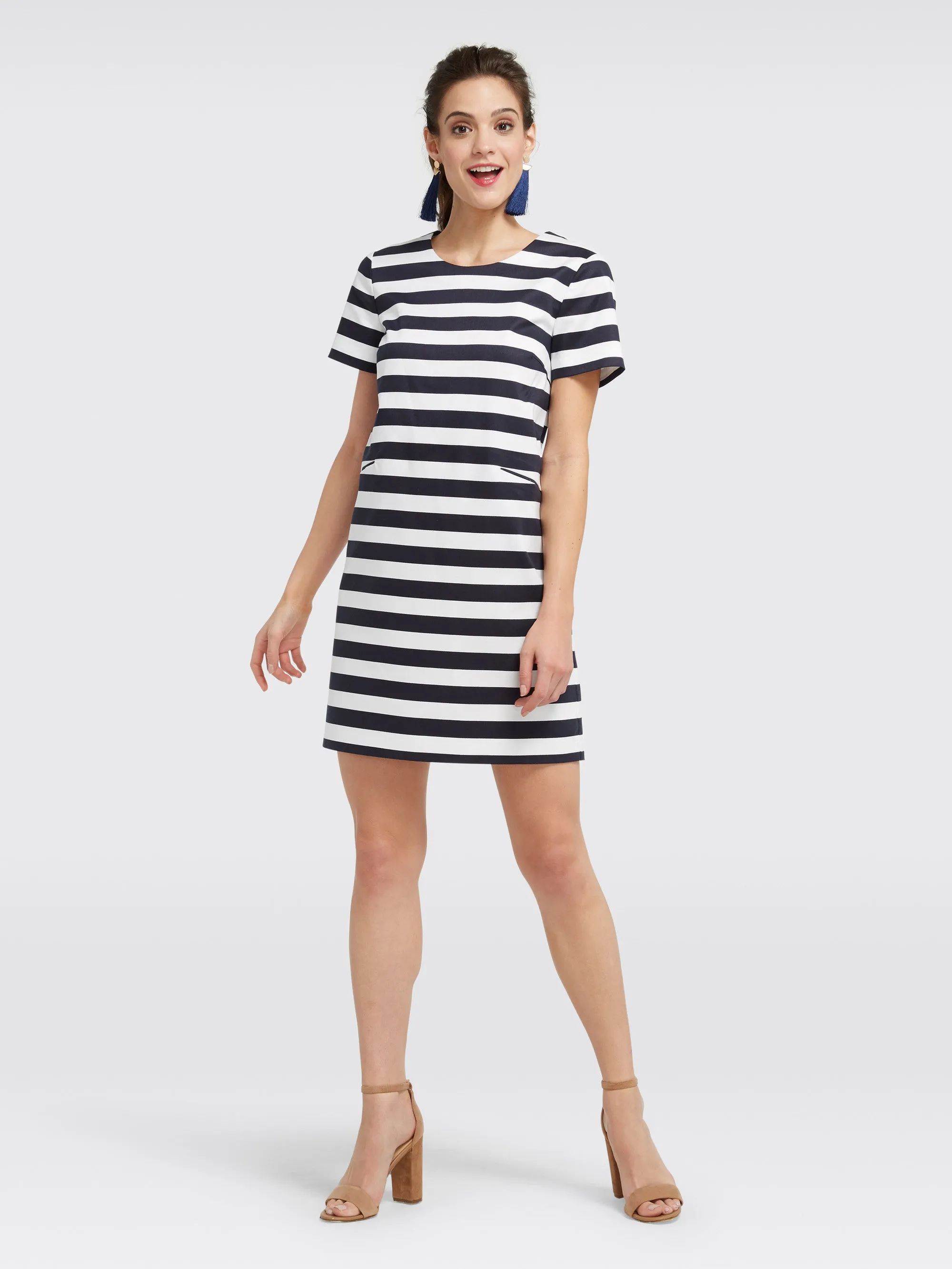 Stripe Shift Mini Dress sold by Draper James product image thumbnail 2