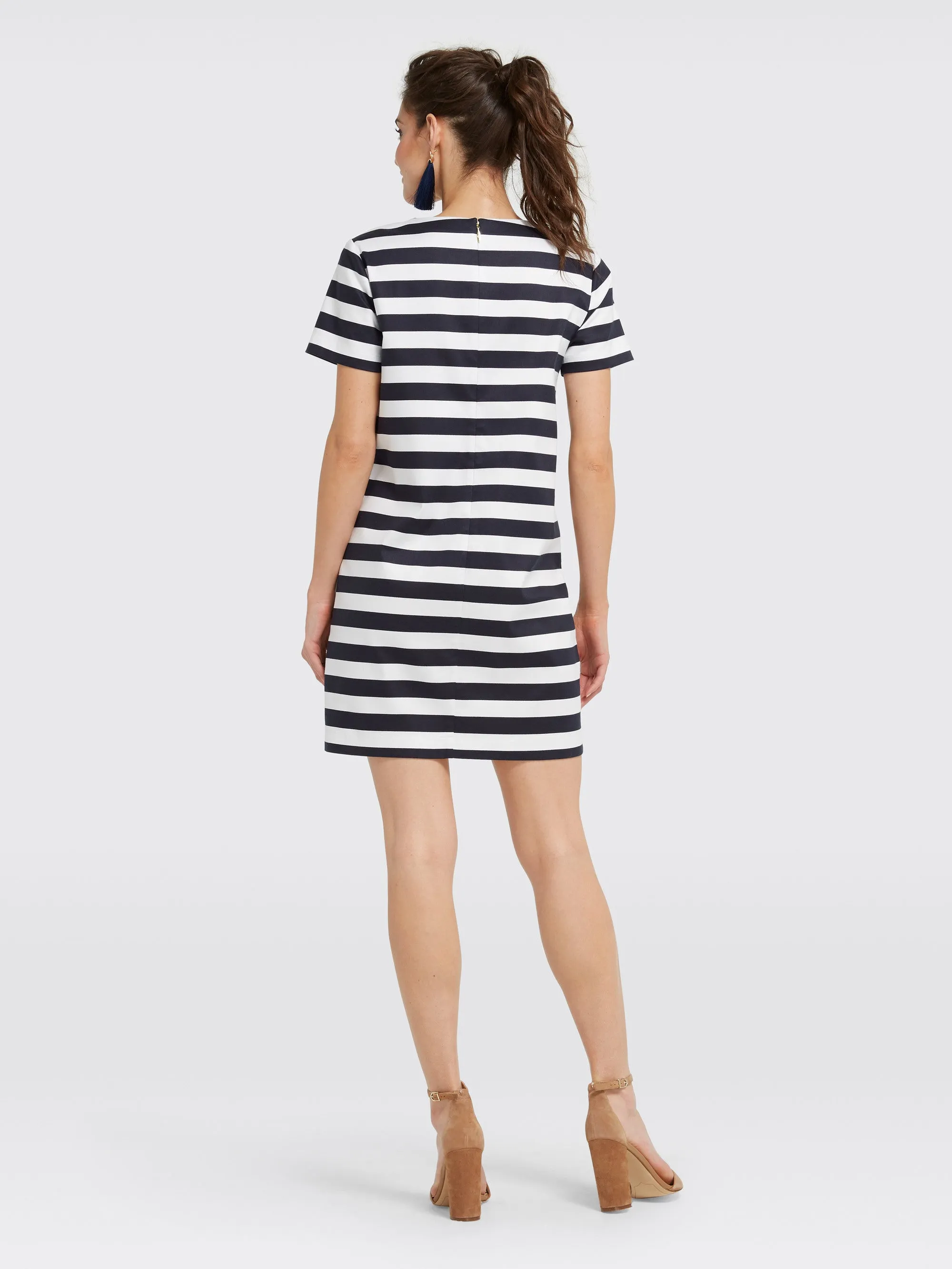 Stripe Shift Mini Dress sold by Draper James product image thumbnail 3
