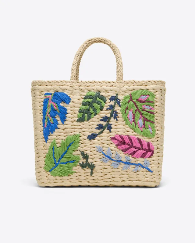 Embroidered Straw Tote sold by Draper James