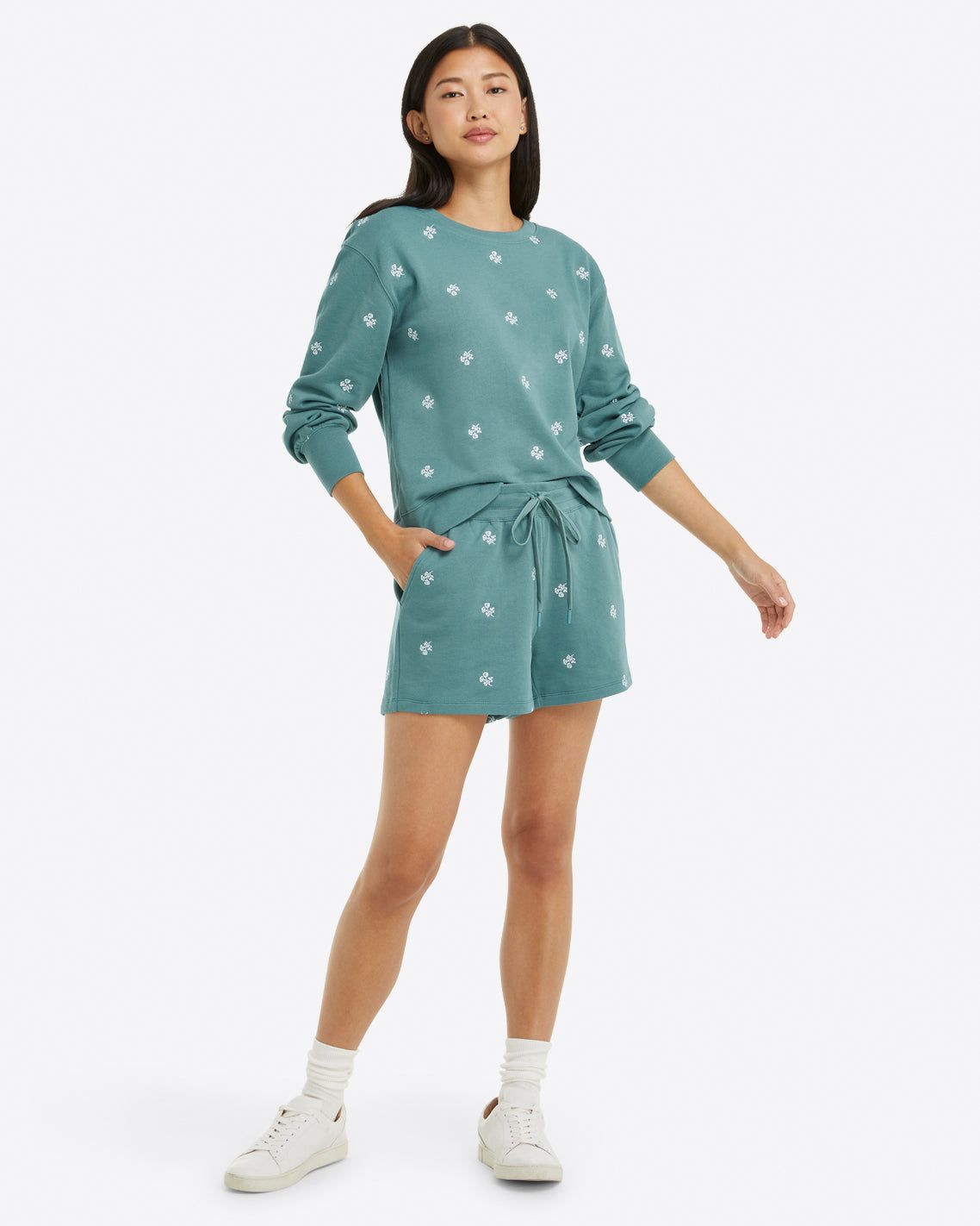 Gretchen Sweatshirt in Embroidered Viola sold by Draper James product image thumbnail 5