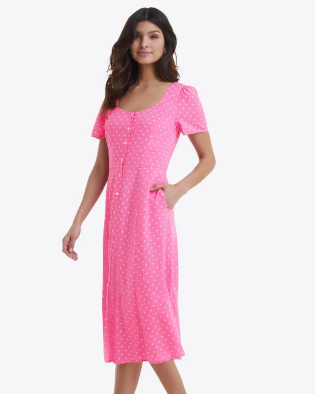 Bonnie Midi Dress in Polka Dots sold by Draper James