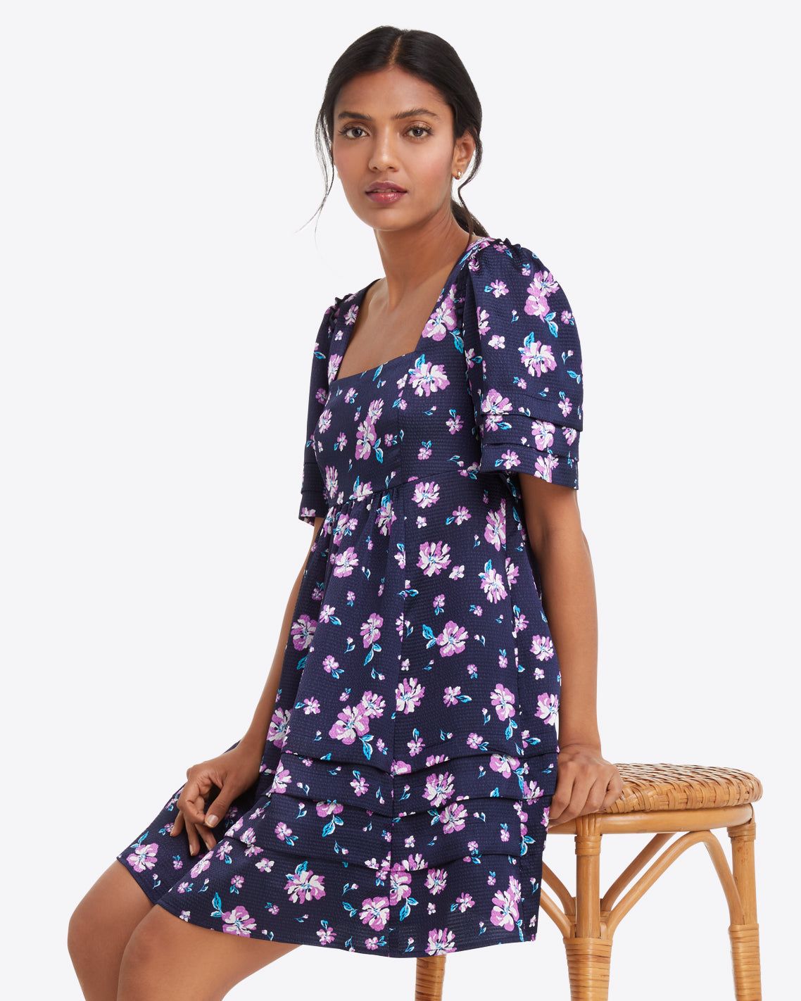 Dottie Babydoll Dress in Zinnia sold by Draper James product image thumbnail 3