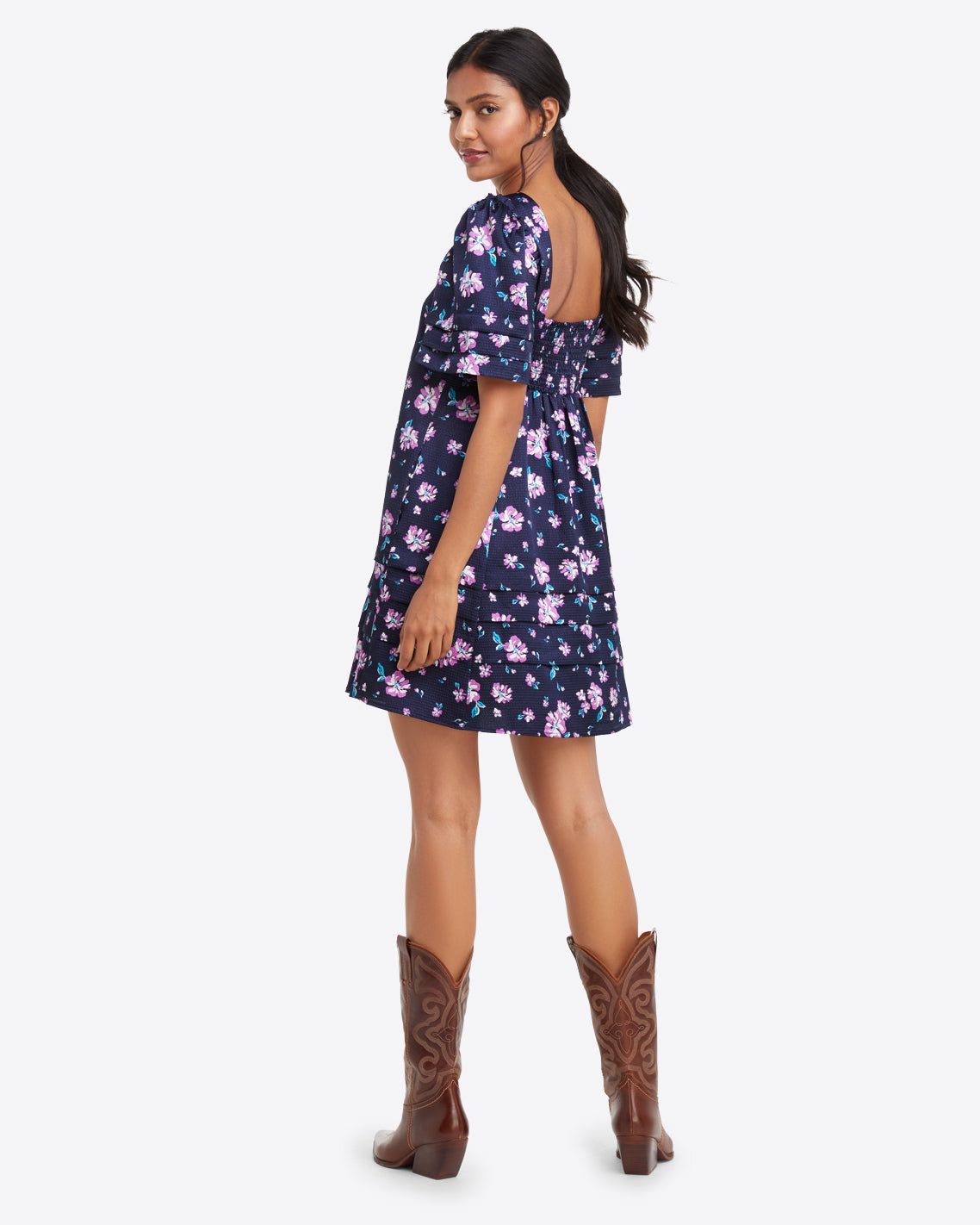 Dottie Babydoll Dress in Zinnia sold by Draper James product image thumbnail 4