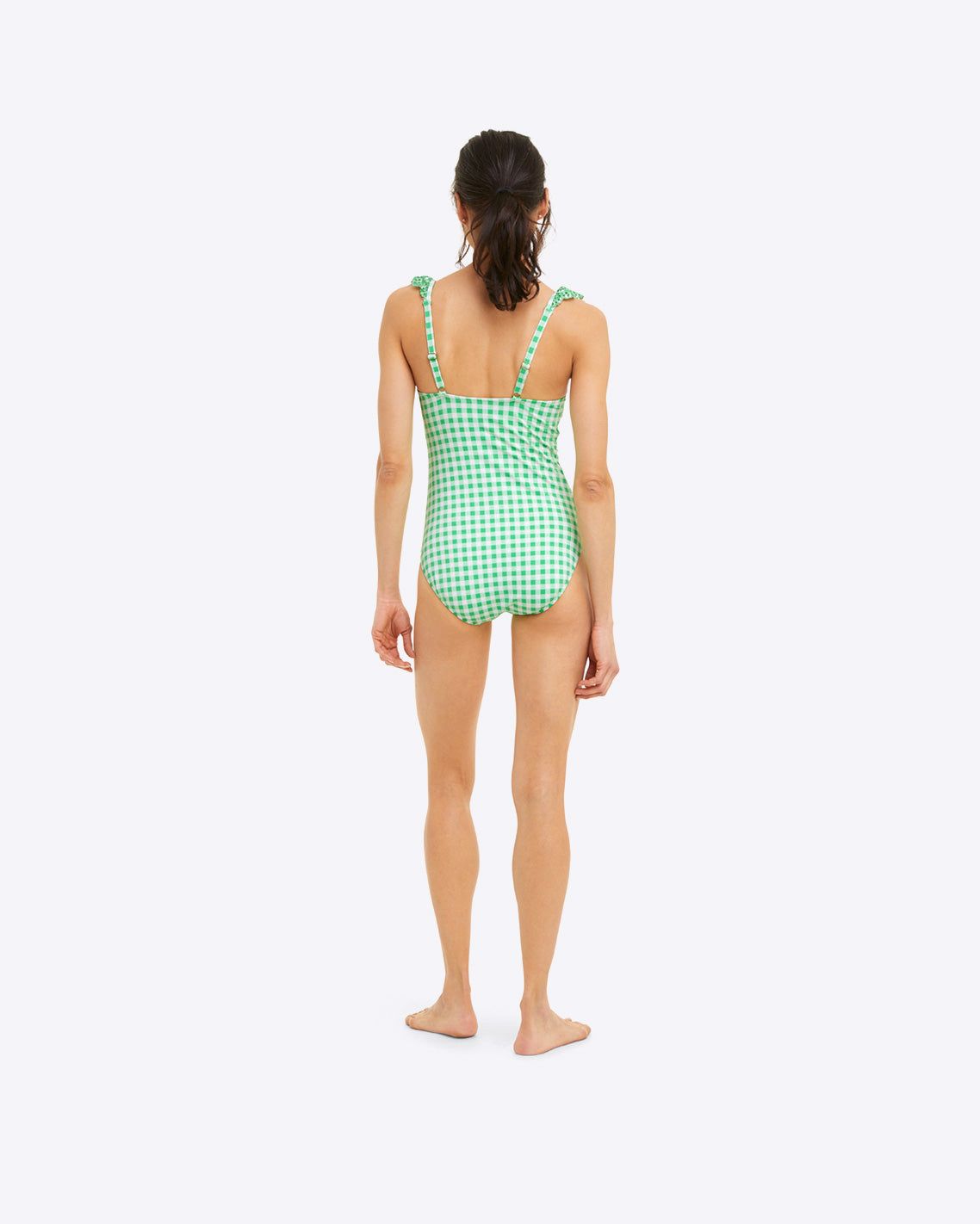 DJ x Lands' End Ruffle V-neck One Piece Swimsuit sold by Draper James product image thumbnail 3