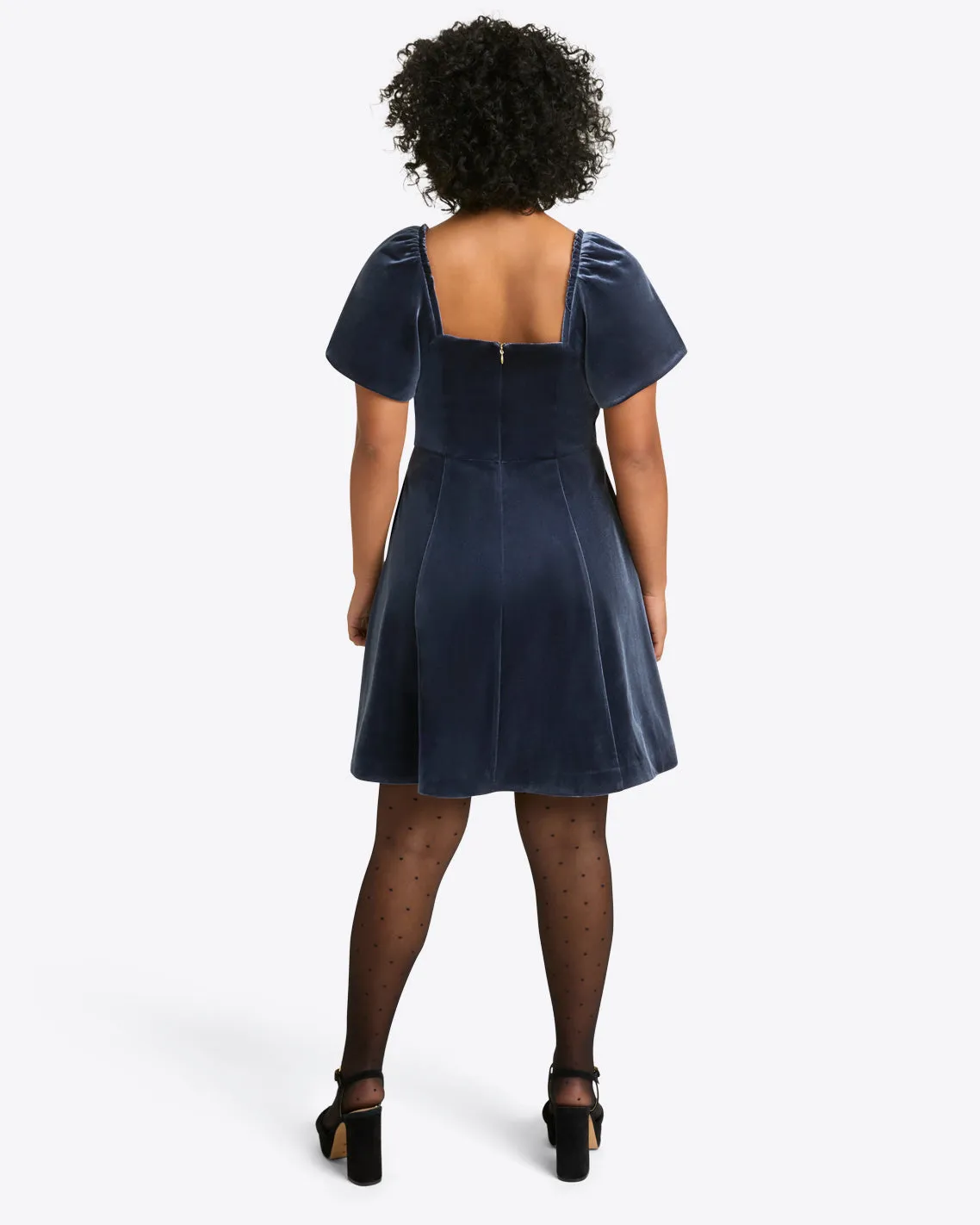 June Love Circle Flutter Sleeve Dress in Velvet sold by Draper James product image thumbnail 3
