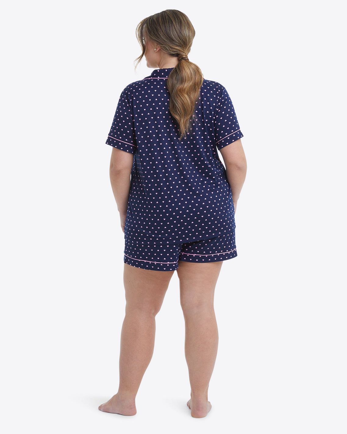 Sara Pajama Set in Navy Hearts sold by Draper James product image thumbnail 3