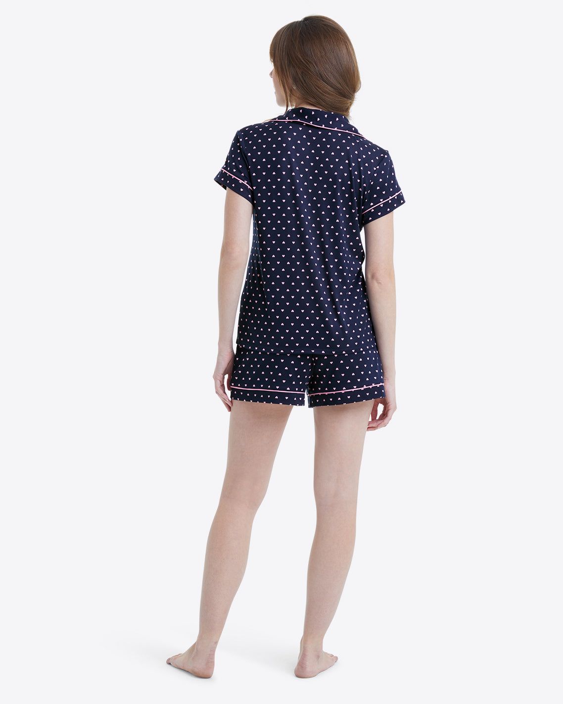Sara Pajama Set in Navy Hearts sold by Draper James product image thumbnail 6