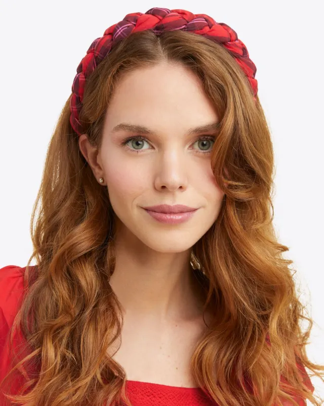 Elle Plaid Braided Headband sold by Draper James