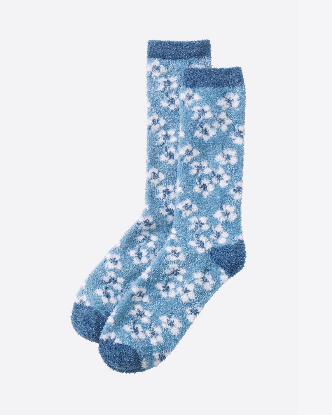 DJ x Lands' End Women's Fuzzy Slipper Crew Sock sold by Draper James